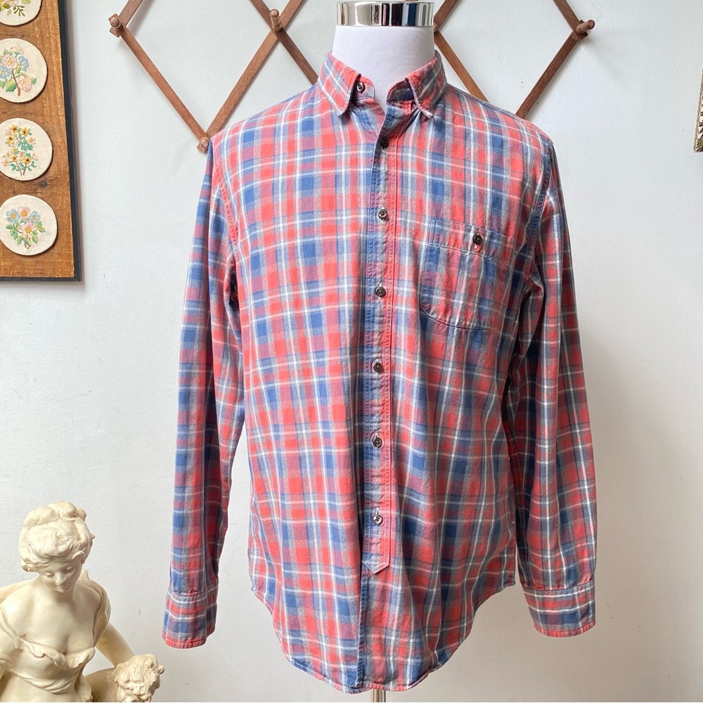 J Crew Plaid Flannel Cotton Button Down Shirt